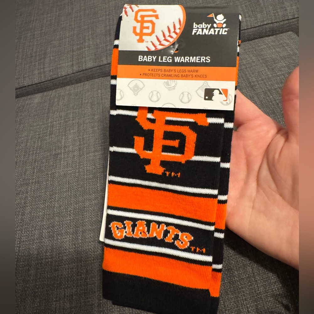 Baby Fanatic Orange and Black Striped Leg Warmers